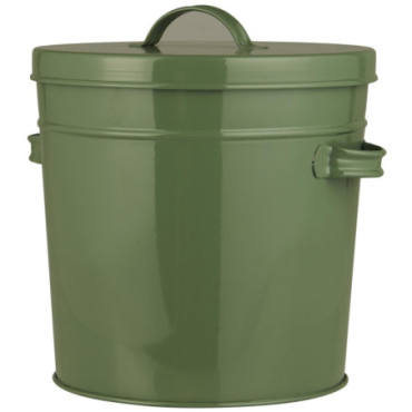 Seau avec couvercle vert 5 litres