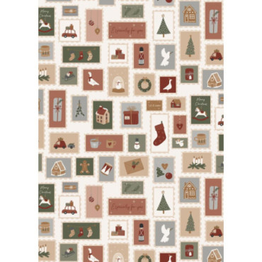 Timbres de Noël en rouleau de papier