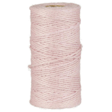 Ficelle de jute rose clair 100 m