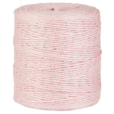 Ficelle de jute rose clair 400 m