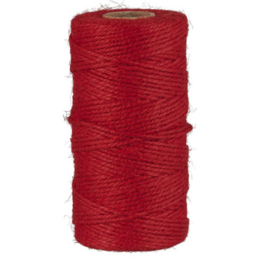 Ficelle de jute rouge 100 m