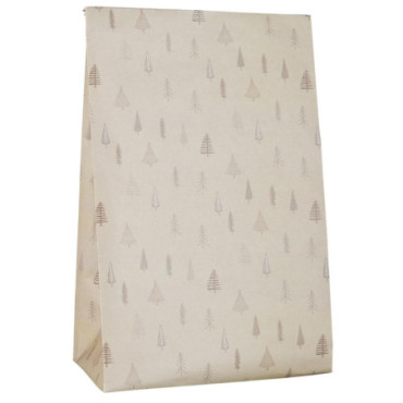 Sac en papier sapins de Noël