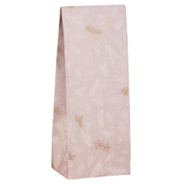 Sac en papier rose clair avec motif