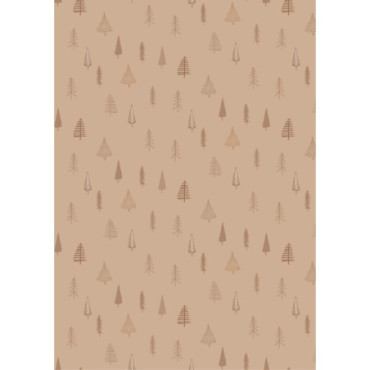 Arbres de Noël en rouleau de papier sur fond beige