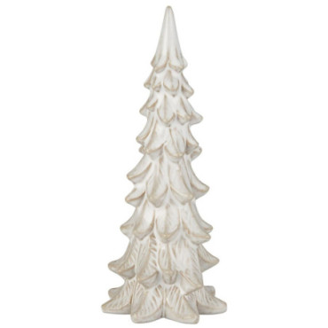 Sapin de Noël debout tacheté de blanc