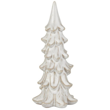 Sapin de Noël debout tacheté de blanc