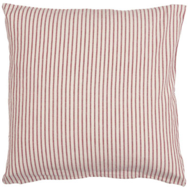 Housse de coussin Ingrid naturel rayures rouges