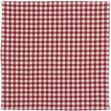 Serviette Asta rouge petits carreaux naturels