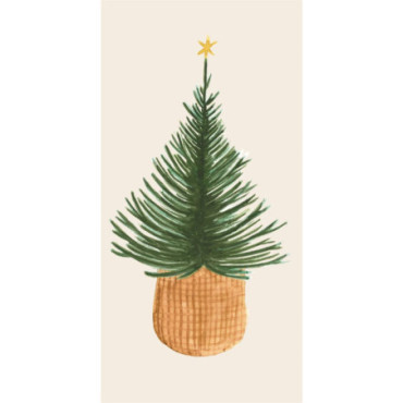 Serviette arbre de Noël 16 pièces par paquet