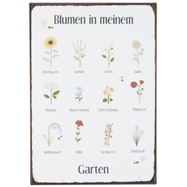 Panneau métallique Blumen in meinem Garten