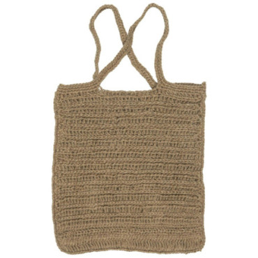 Sac au crochet jute motif rayé