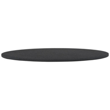 Assiette pour bougie pilier ronde noire