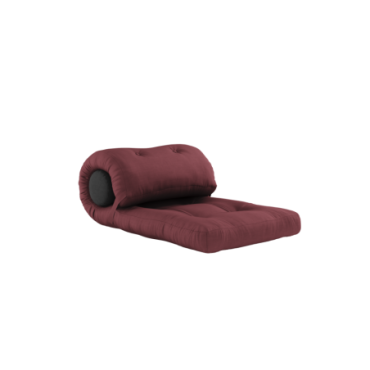 Matelas Wrap Bordeaux 1 Coussin Gris Foncé