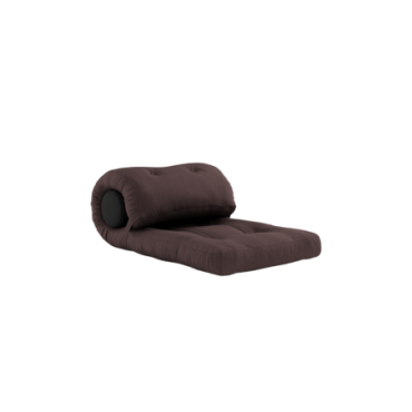 Matelas Wrap Marron 1 Coussin Gris Foncé