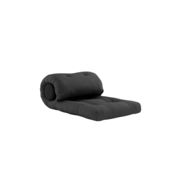 Matelas Wrap Gris Foncé 1 Coussin Gris Foncé