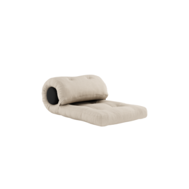 Matelas Wrap Beige 1 Coussin Gris Foncé