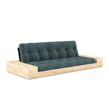 Sofa Base Black Night 2 Coffres Matelas Bleu Pâle