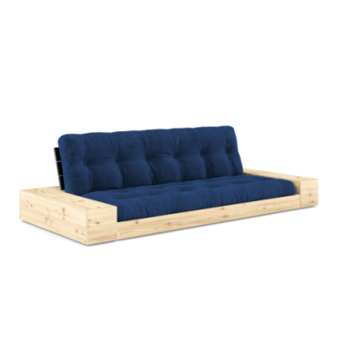 Sofa Base Black Night 2 Coffres Matelas Bleu Royal