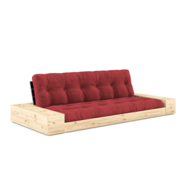 Sofa Base Black Night 2 Coffres Matelas Rouge Rubis