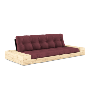 Sofa Base Black Night 2 Coffres Matelas Bordeaux