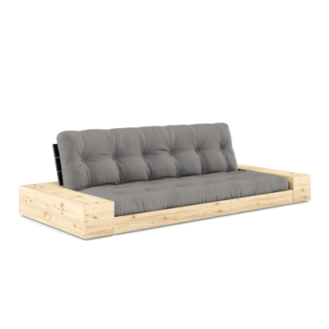 Sofa Base Black Night 2 Coffres Matelas Gris