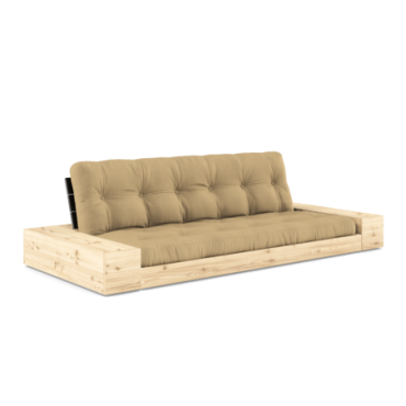 Sofa Base Black Night 2 Coffres Matelas Blé Beige