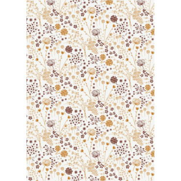 Rouleau de papier cadeau Fleurs d'automne 52.5cm