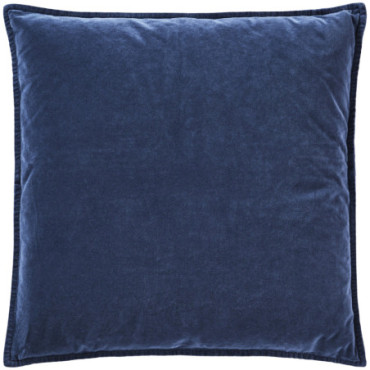 Housse de coussin velours indigo