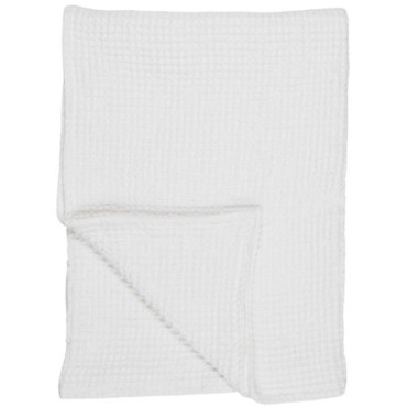 Serviette Liseleje avec motif gaufré blanc 150cm