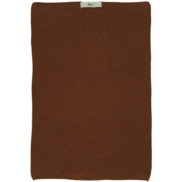 Serviette Mynte cognac tricotée