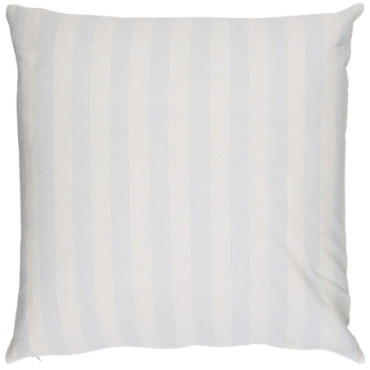 Housse de coussin Magnus bleu poussiéreux à rayures blanches 60cm