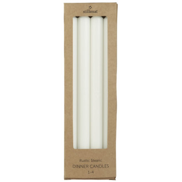 Bougie de l'Avent 1-4 Boîte de 4 bougies avec chiffres en relief stéarine blanche Eco-label Nordic Swan