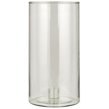 Bougeoir verre 2.2 cm bougie avec support fixe modèle haut