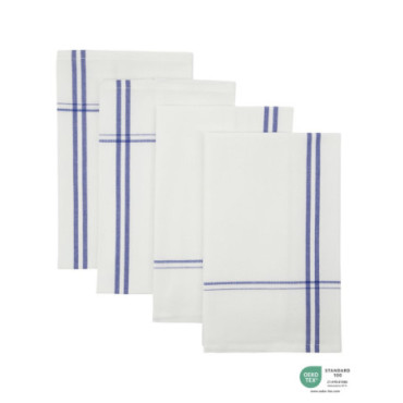 Serviettes de table Amow Blanc bleu