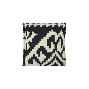 Housse de coussin Wulo Noir/Blanc cassé