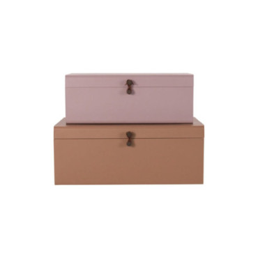 Rangement Metal Beige/Rose