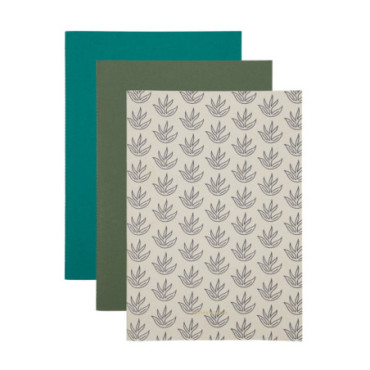 Carnet Draw White/Turqouise/Green