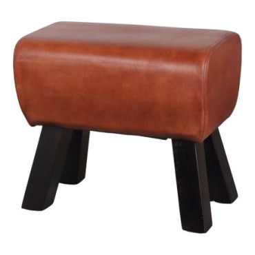 Tabouret Bas En Cuir Donati