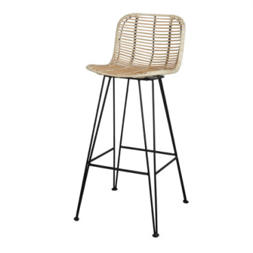 Tabouret En Rotin Daisy