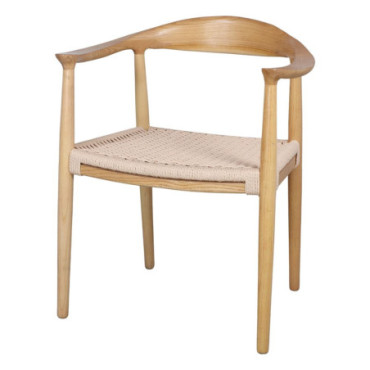 Chaise En Bois Et En Corde Cassia