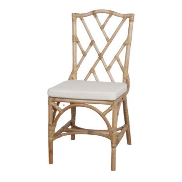 Chaise En Rotin Naturel Chippendale