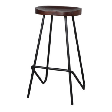 Tabouret Haut Métal Et Bois Quincy