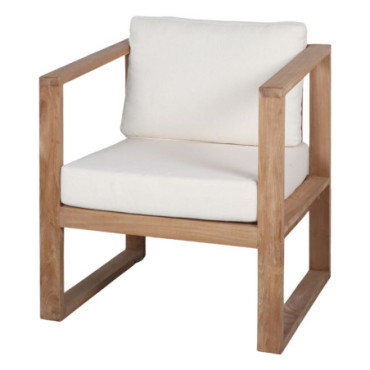 Fauteuil En Bois Avec Coussins Borel