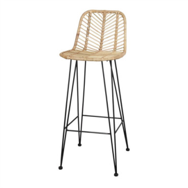 Tabouret Haut En Rotin Medea