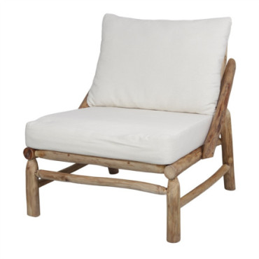 Fauteuil En Bois Avec Coussins Thaoly