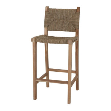 Tabouret Haut En Bois Et Fibre Marine Nebraska