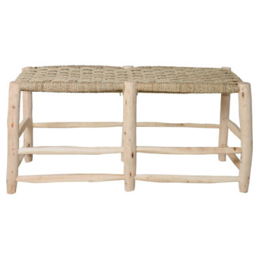 Banc En Bois Et Fibres Naturelles Belgica