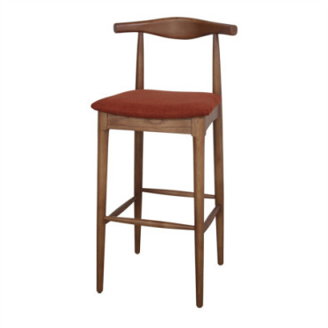 Tabouret Haut En Bois Tapissé Nogansen