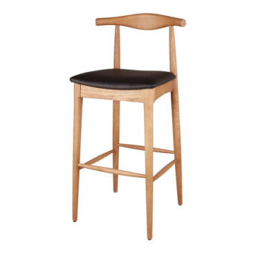 Tabouret Haut En Bois Tapissé Hansen