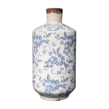 Haut Vase Bouteille Fleuri Bucolique